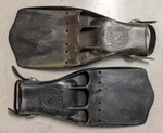 Vtg Us Navy Seals Military Scubapro Jet Dive Fins/flippers Pair Blk Large. Fixed Price $22.95.