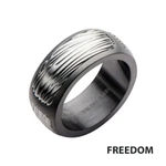 Hollis Mens Ring Sandblasted Gun Metal Ip With Brushed Coin Stamped Pattern. Fixed Price $90.00.