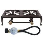 Double Country Cooker Burner Cast Iron Lpg Gas Camp Stove LC22 Hose+regulator. Fixed Price $72.42.