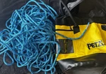 Petzl Axis 11MM 150' Rope With Bucket. Fixed Price $210.00.