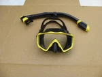 New Cressi Wide View Pano 3 Black And Yellow Scuba Dive Mask Snorkel Set. Fixed Price $49.99.