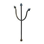 Trident Scaffold Bar Earring Black Poseidon 316L Steel Body Piercing Jewellery. Fixed Price $31.26.