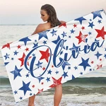 Personalized American Stars Beach Towels Patriotic Fourth Of July Gift Idea. Fixed Price $8.99.
