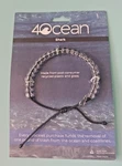 4OCEAN Shark Adjustable Black With Clear Beads Bracelet. Fixed Price $17.00.