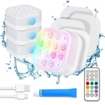 Rechargeable Submersible Pool Lights With Remote, Waterproof Underwater Charg.... Fixed Price $78.76.