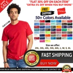 Hanes 5180 Mens Short Sleeve Beefy Plain Cotton Crew Neck Blank T-shirt. Fixed Price $21.33.