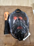 Seac Unica Magica Full Snorkel Face Mask S/m - Black And Lime Free Uk P&p. Fixed Price $8.10.