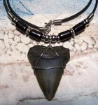 Mako Tooth Necklace 1 5/8" Sharks Teeth Big Real Megalodon Fossil Dive Gem. Fixed Price $16.94.