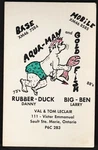 Qsl Qso Radio Card" Aqua-man & Gold Fish",sault Ste. Marie, On Canada (Q262). Fixed Price $5.08.