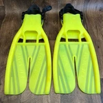 Yellow Twin Jet Open Heel Split Fins Medium Made Usa. Fixed Price $99.99.