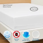 Zippered Mattress Cover Protector Deep Pocket 16" Waterproof Fabric All Sizes. Fixed Price $20.99.