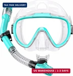 Seovediary Set Adults Snorkeling Gear Anti-fog Panoramic View Swim Mask. Fixed Price $40.48.