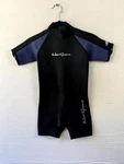 Neosport Shorty Wetsuit Boys 8 Black Graphic Sleeve 2MM Back Zip Swim. Fixed Price $28.97.