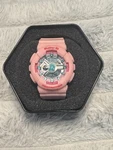 Casio Baby-g Pink Women's Sport Quartz Analog & Digital World Time Wristwatch. Fixed Price $82.00.