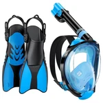Wstoo Full Face Snorkel Mask Fins Set Adults Kids, Panoramic, Anti-fog & Leak. Fixed Price $67.39.