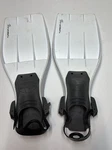 Dacor Turboflex Sp Scuba Diving Fins White & Black Size Medium Made Italy. Fixed Price $25.34.