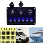 Car Marine Boat 6-GANG Waterproof Circuit Blue Led Rocker Switch Panel Breaker. Fixed Price $29.99.