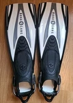 Aqua Lung Express Fins W/spring Strap, Size X-large, Open Heel Great Condition. Fixed Price $67.50.