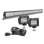 42 Inch Led Light Bar, Triple Row Spot Straight +4 Wiring. Fixed Price $113.40.