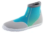 Neosport 3MM Low Top Boots, Turquoise Blue/grey, Women's/girl's Size 4, SB30N-10. Fixed Price $12.00.
