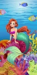 New Mermaid Beach Bath Pool Gift Towel Girls Sea Life Underwater The. Fixed Price $18.55.