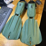 Scubapro - Seawing Nova Gorilla Fins Large Army Green Diving Open Heel. Fixed Price $243.00.