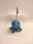 Blue Octopus Card Picture Memo Photo Clip Holder Roach. Fixed Price $5.00.