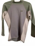 Neosport Women's Large Wetsuit Long Sleeve Rash Guard Top Green Gray. Fixed Price $23.00.