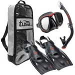 Tusa Powerview Adult Dry Snorkel Set - Red. Fixed Price $103.00.