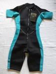 Herto Guardian Womens Black Turquoise Front Zip Wetsuit Nwt Water Sports Sz 10. Fixed Price $23.99.