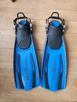 Aqua Lung Stratos Adj Open Heel Small Diving/snorkel Fins Blue. Fixed Price $29.99.