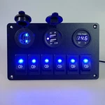 Car Marine Boat 6-GANG Waterproof Circuit Blue Led Rocker Switch Panel Breaker. Fixed Price $28.49.
