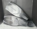 Cressi Pluma Full Foot Fins-black / Silver 37-38. Fixed Price $15.99.