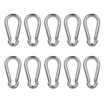 Stainless Steel Carabiner Clips, 10PCS Locking Hooks, 270 Lbs, Silver. Fixed Price $17.98.