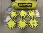 Powerflare PF-200 (6) Waterproof Safety With Amber Led Lights. Fixed Price $300.00.