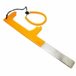15.5" Stainless Steel Abalone Bar With 7" Gauge & Lanyard. Fixed Price $46.99.