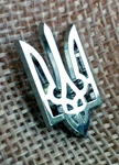 1 Pc Ukrainian Strap Pin Lapel Gold Silver Tryzub Trident Christmas Gift Box. Fixed Price $10.00.