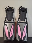 Scubapro Jet Sport Open Heel Fins Xs Pink Gray Diving Snorkel Swim Gear. Fixed Price $69.99.
