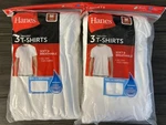 Hanes Shirts Mens Medium 38/40 White Cotton Crew Tagless Soft 6 Pack. Fixed Price $24.90.
