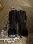 Oceanic Viper 2 Open Heel Fins, Black/black, Extra Small. Fixed Price $50.00.