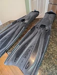Tusa Solla FF-23 Full Foot Scuba Diving Fins Xl 12-13 Black Euc. Fixed Price $62.00.