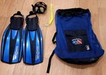 Scuba Gear;armor Mesh Backpack Bag,aqualung Caravelle Fins,maya Kin Mask,snorkel. Fixed Price $69.99.