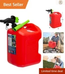 Innovative 5 Gallon Gas Can With Integrated Air & Spill Prevention Device. Fixed Price $71.99.