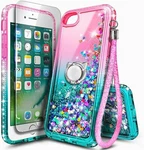 For Iphone 6S 7 8 Plus Case Bling Glitter Ring Stand Cover W/ Screen Protector. Fixed Price $12.90.