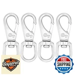 Shonan 4-PACK Stainless Steel 3.5" Swivel Snap Flagpole Clips, Dog Leash, Keycha. Fixed Price $46.23.