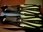 Tusa Solla Green Yellow Size 12-13 Scuba Diving Dive Fins FF-23 Full Foot. Fixed Price $74.99.