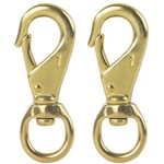 Aowesm 3-1/4" Brass Snap Hook 3/4" Swivel Eye Solid Clips #1 Bags, .... Fixed Price $24.78.