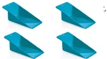 Tupperware Scoops Set Of 4 Flat Bottoms Cookie Lifters + Aqua Blue Rare New. Fixed Price $13.95.