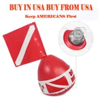 Scuba Diving Diver Below Inflatable Signal Floater Flag Red Bouy Ball. Fixed Price $24.95.
