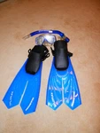 U.s. Divers Splitflex Large (10-13) Fins, Mask And Snorkel Set Natures Wing. Fixed Price $24.00.